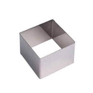 Molde Cortador Cuadrado de Acero para Emplatado y Pastelería Fina