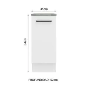 Mueble Mostrador Madesa Agata 35 cm 1 Puerta