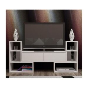 Mueble para TV Doble L con 2 cajones Blanco