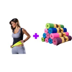 PACK Colchoneta Mat Yoga Pilates Fitness + Faja