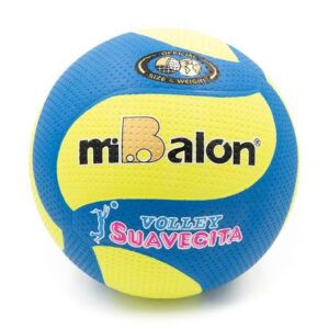 Pelota Mibalón Voley Spiral Azul Amarillo