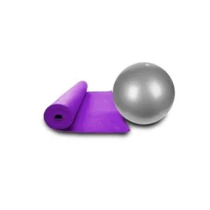 Pelota yoga de 75cm + Colchoneta mat ecologico 6mm