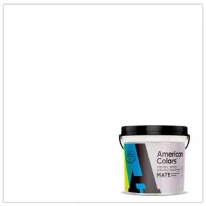 Pintura American Colors Mate Blanco 1/4 Gl