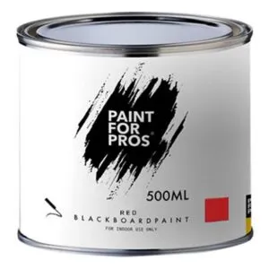 Pintura Pizarra para Tiza Magpaint BlackboardPaint Color Rojo 0.5L