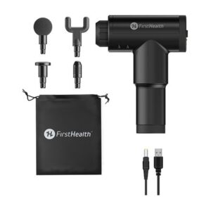 Pistola masajeadora 4 accesorios Firsthealth