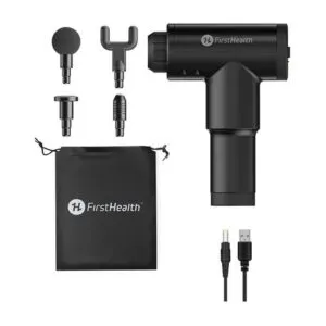 Pistola masajeadora 4 accesorios Firsthealth