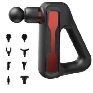 Pistola Masajeadora Músculos Masajes Corporal 8 en 1 LCD Rojo