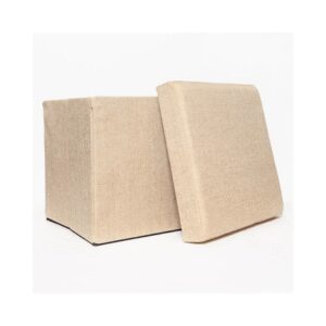 Puff Baúl Plegable Tela 38 CM Beige