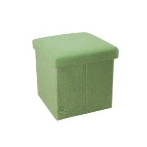 Puff Baúl Plegable Tela 38 CM Verde
