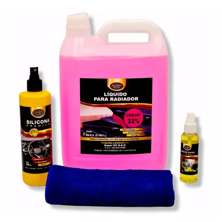 Refrigerante 33% + Silicona + Ambientador + Paño Dubri Eco