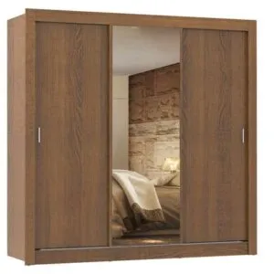 Ropero 3 Puertas Corredizas 2 Cajones Roma Rustic