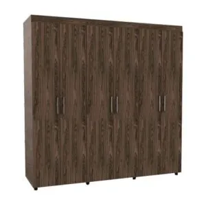 Ropero Amatista 6 puertas 2 cajones color Madera