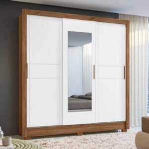 Ropero Bahamas 3 Puertas 2 Cajones + Espejo Natural