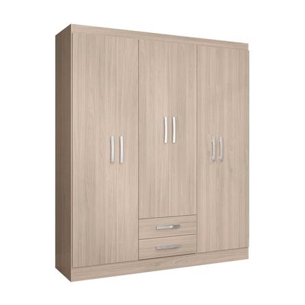 Ropero Cali 6 puertas 2 cajones Almendra