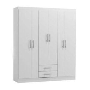 Ropero Cali 6 puertas 2 cajones Blanco