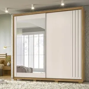 Ropero Dhara 2 Puertas 3 Cajones con espejo