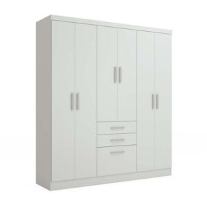 Ropero Lua Blanco 6 puertas 3 cajones