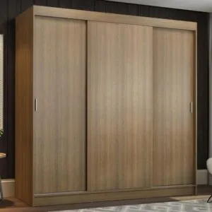 Ropero Reno Madesa 3 Puertas Corredizas Y 4 Cajones Marron