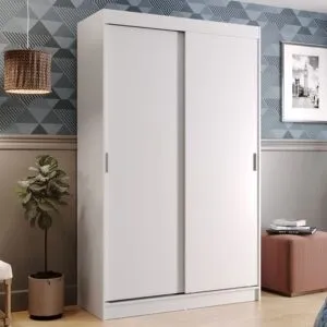 Ropero Tokio Madesa 2 Puertas Corredizas Y 2 Cajones Blanco