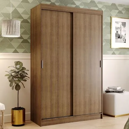 Ropero Tokio Madesa 2 Puertas Corredizas Y 2 Cajones Marron