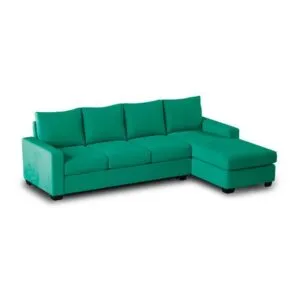 Seccional derecho Paola Home Premium Verde Esmeralda