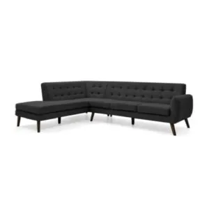 Seccional Velvet Izquierdo Negro