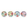 Set 4 Platos Postre Romantic Porcelana