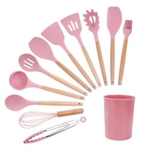 Set de 12 Utensilios Rosado HogarMás