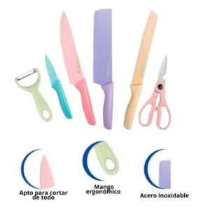 Set de Cuchillos de Cocina Ocana 6 Piezas Multicolor