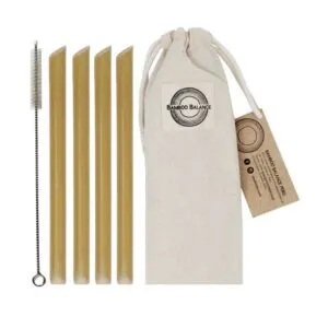 Set de Sorbetes Reutilizables de Bambú Bamboo Balance