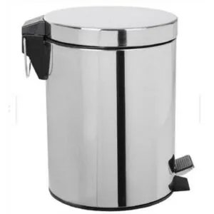 Set Papelero 2 Tachos de Acero Inoxidable 5L