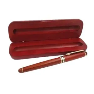 Set Wine Pl Pluma Estilográfica de Madera y Caja Personalizada