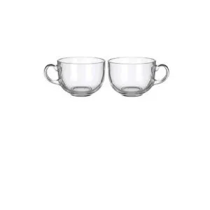 Sett de 2 tazas 600ml de vidrio Capuccino o Bebidas frias