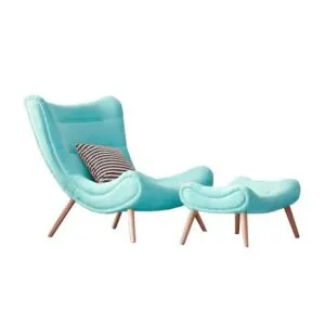 Sillón + Banqueta Loops Azul Cielo