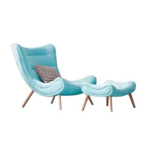 Sillón + Banqueta Loops Celeste