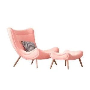 Sillón + Banqueta Loops Salmón