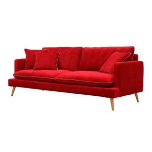 Sofa 3 Cuerpos Das FormasHome Rojo