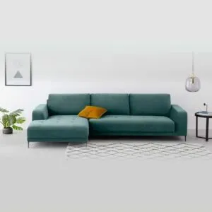 Sofá Esquinero con Chaise Longue a la Izquierda Luciano Yolodecoro Verde