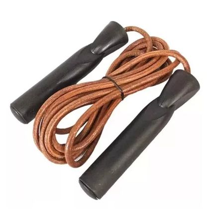 Soga para Saltar de Cuero Mango de Pvc