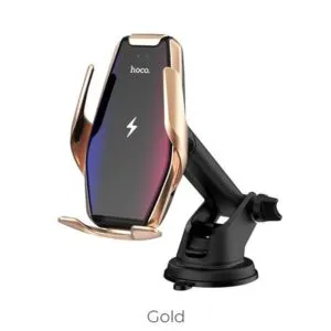 Soporte De Celular Para Auto Con Carga Inalámbrica S14 Hoco Gold