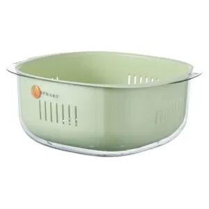 Tazón con Escurridor para Lavar Frutas Arroz Premium Color Verde 343VR01