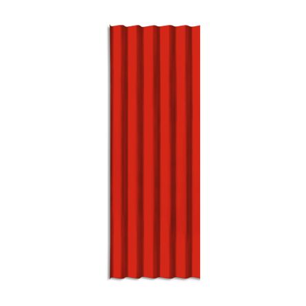 Techo calamina metálica Roja 0.22mm 3.60x0.80m AA
