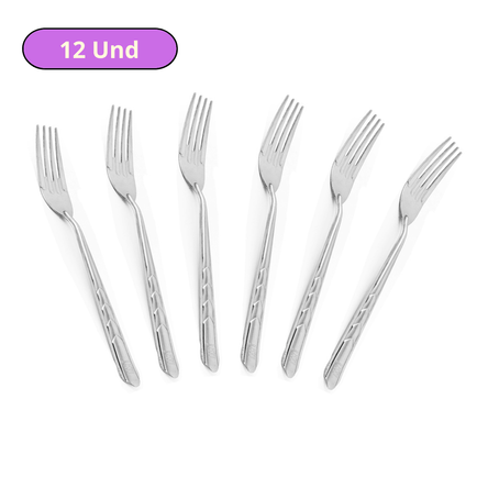 Tenedor de Mesa Facusa de Acero Inoxidable x 12 Und