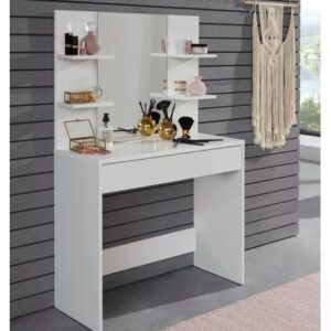 Tocador con espejo 1 cajón Xintia color Blanco TU MESITA