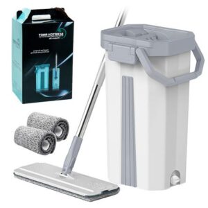 Trapeador Mágico 360° 2 Mopas Grande Premium con Caja P59 Plomo