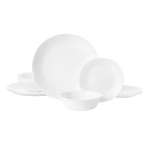 Vajilla Corelle 12 Piezas Mod Redondo Blanco