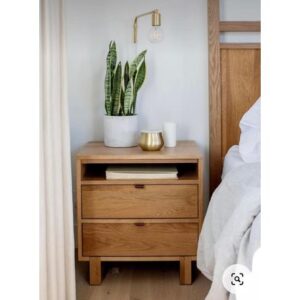 Velador Mesa de Noche Minimalista Copo Marrón