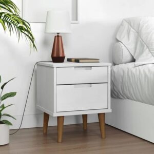 Velador Moderno Blanco Cloud 3 Cajones R&R MUEBLES