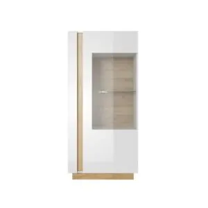 Vitrina Alta 1 puerta Odisey color Blanco/Duna TU MESITA
