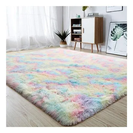 Alfombra De Felpa Piso Decorativo 150cm x 50cm Arcoíris